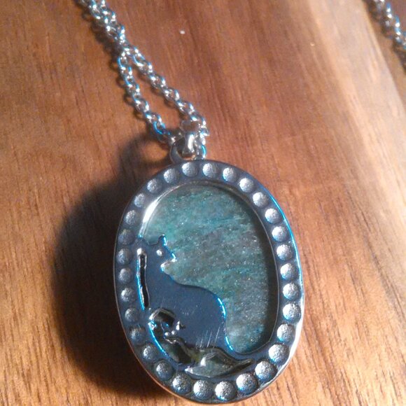 Green Aventurine Stainless Steel Pendant Necklace - Picture 10 of 12